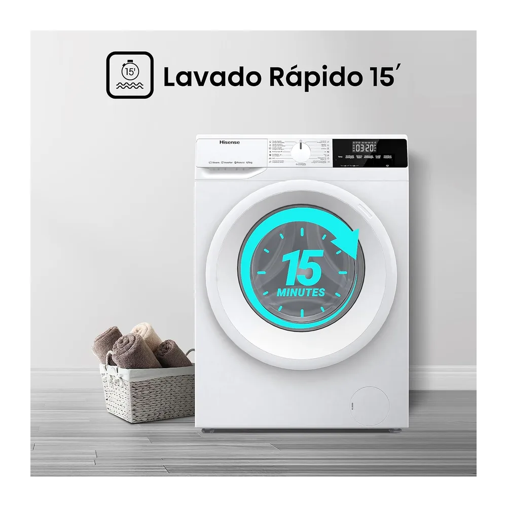 Hisense WDQE8014EVJM Lavadora Secadora 8+5 Kg — 4