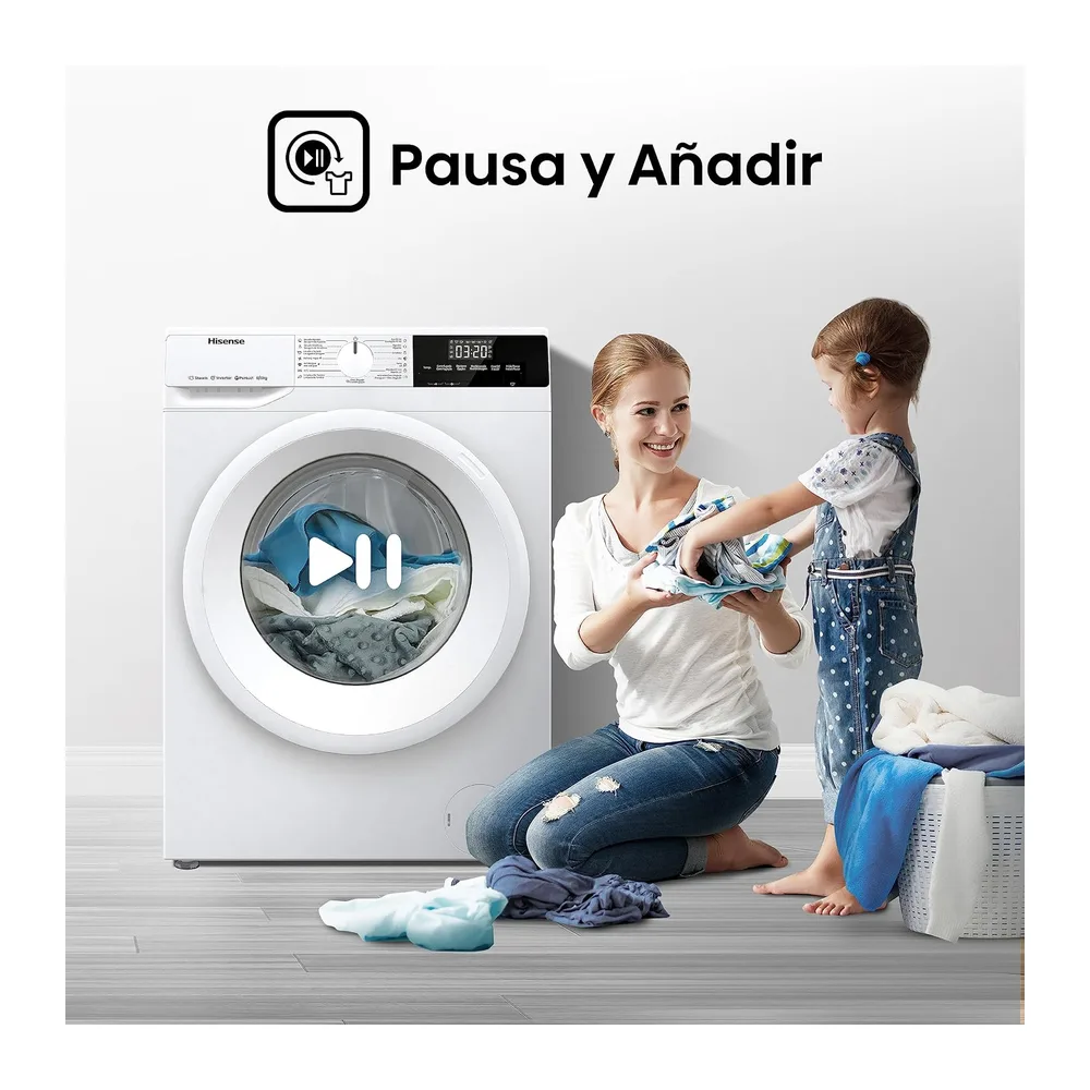 Hisense WDQE8014EVJM Lavadora Secadora 8+5 Kg — 6