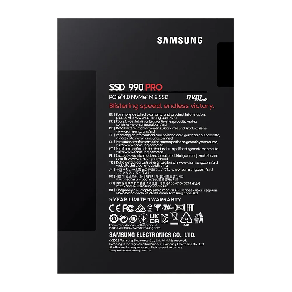 SAMSUNG SSD Memoria Interno 990 Pro 2TB NVME — 4