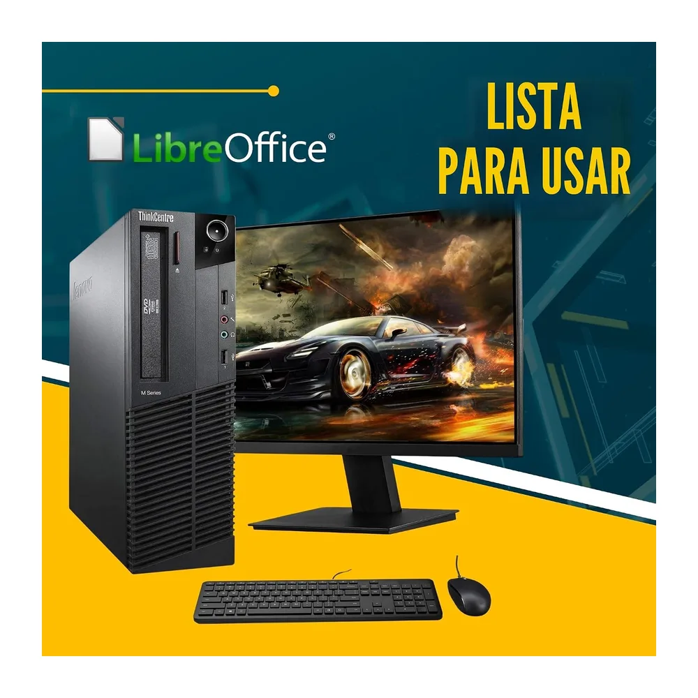 Lenovo, PC de sobremesa listo para usar, ordenador PC de escritorio Intel i5, RAM 16 GB, SSD 512 GB, paquete — 5