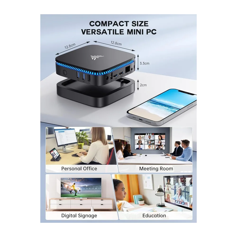 ACEMAGICIAN AK1PLUS Mini PC, Intel N5030(3,1 GHz) 12GB LPDDR4 256GB SSD — 5