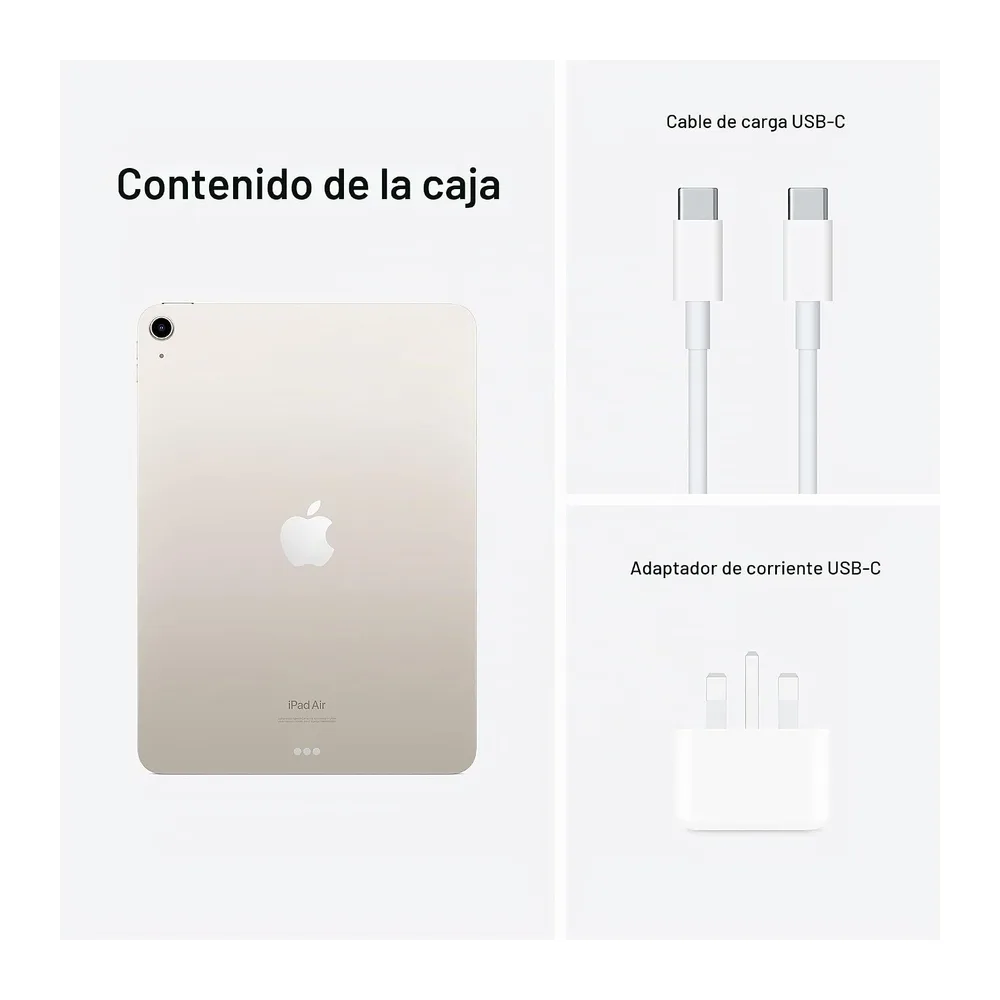 Apple iPad Air (5.ª Generación, 10.9-Pulgadas, 2022), 64GB, Wi-Fi, Blanco Estrella (Reacondicionado) — 6