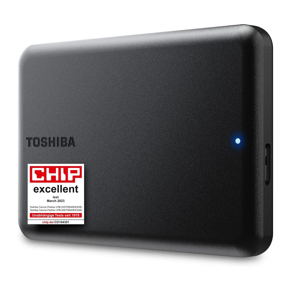 Toshiba Canvio Partner 2TB - Disco Duro Externo portátil de 2,5'', USB 3.2, Compatible con Mac y Windows.
