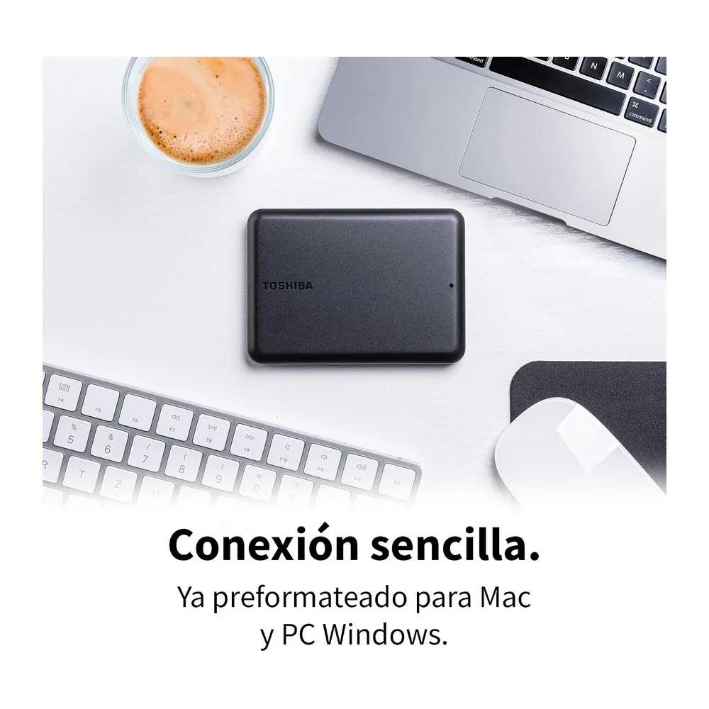 Toshiba Canvio Partner 2TB - Disco Duro Externo portátil de 2,5'', USB 3.2, Compatible con Mac y Windows. — 2