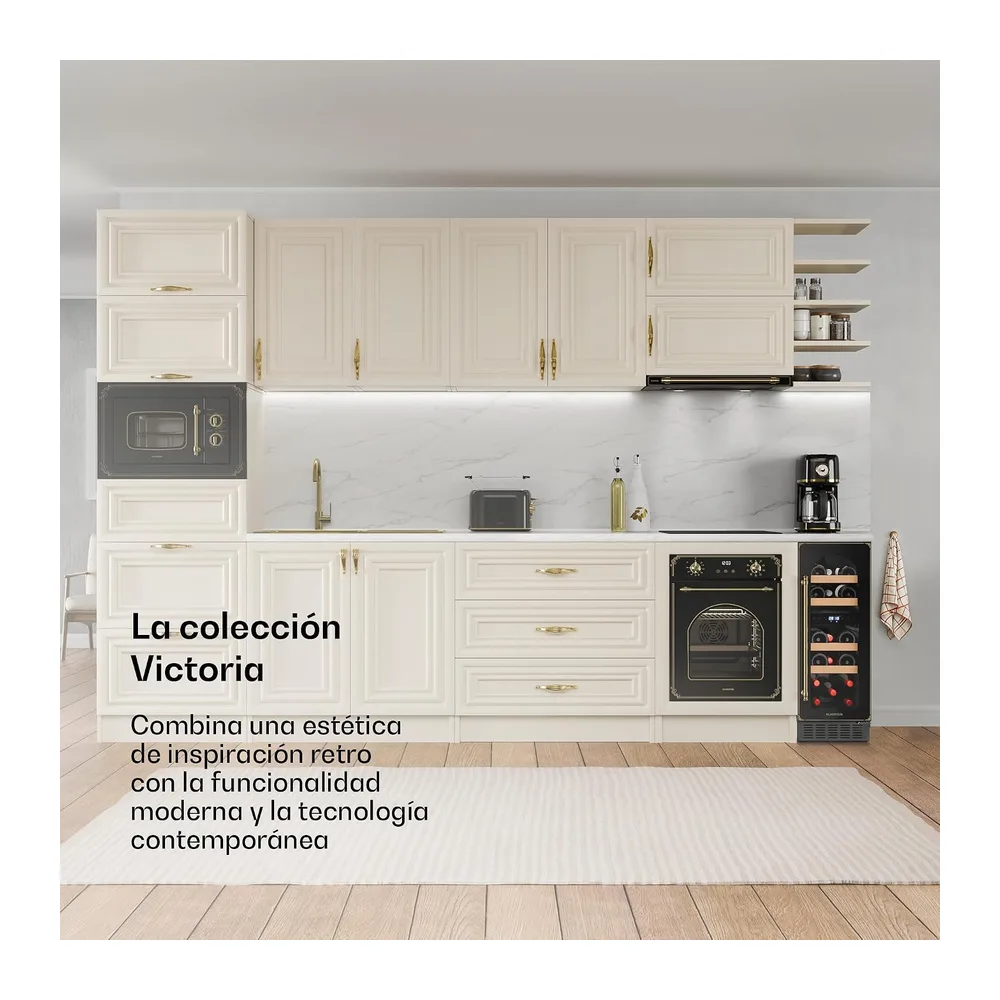 KLARSTEIN Vinoteca, 17 Botellas, Nevera Vinos de Dos Zonas Refrigeración, Nevera Expositora Vino, Prosecco, — 2