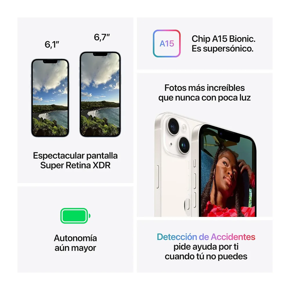 Apple iPhone 14 Plus, 128GB - Azul (Reacondicionado) — 5