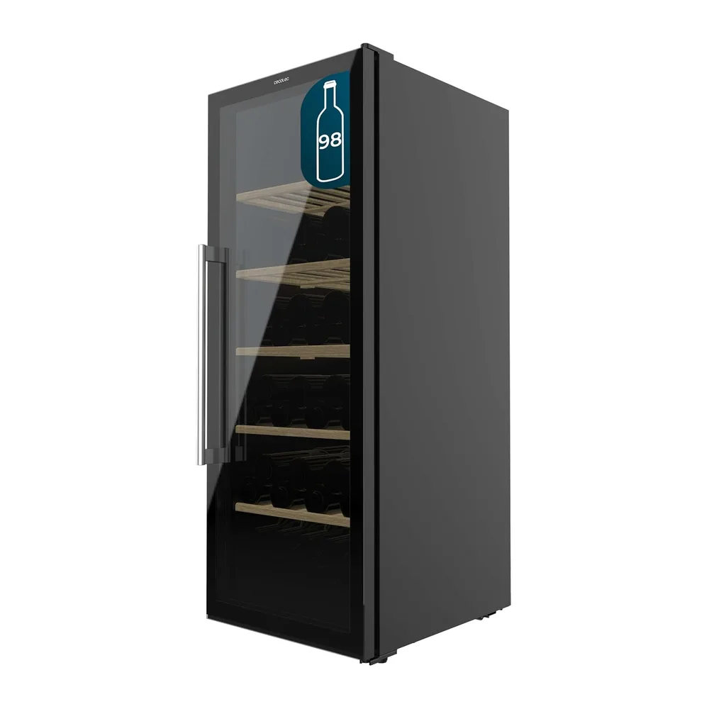 Cecotec Vinoteca 98 Botellas Bolero Grand Sommelier 98000 Black: Vinoteca De 128,5 cm Con Sistema De