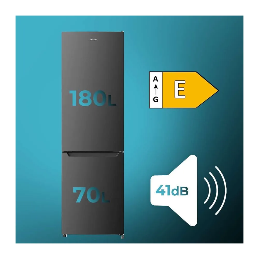 Cecotec Frigorífico Combi Bolero CoolMarket Combi 250 Dark E. Clase Energética E Frigorífico Combi Inox — 4