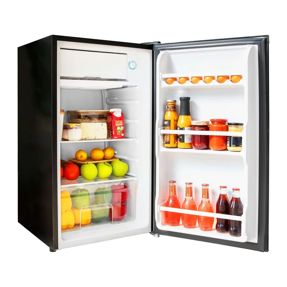 Cecotec Nevera Pequeña Frigorífico Mini Retro 91L 1 Puerta Bolero Coolmarket TT Origin 90 Black E. — 3