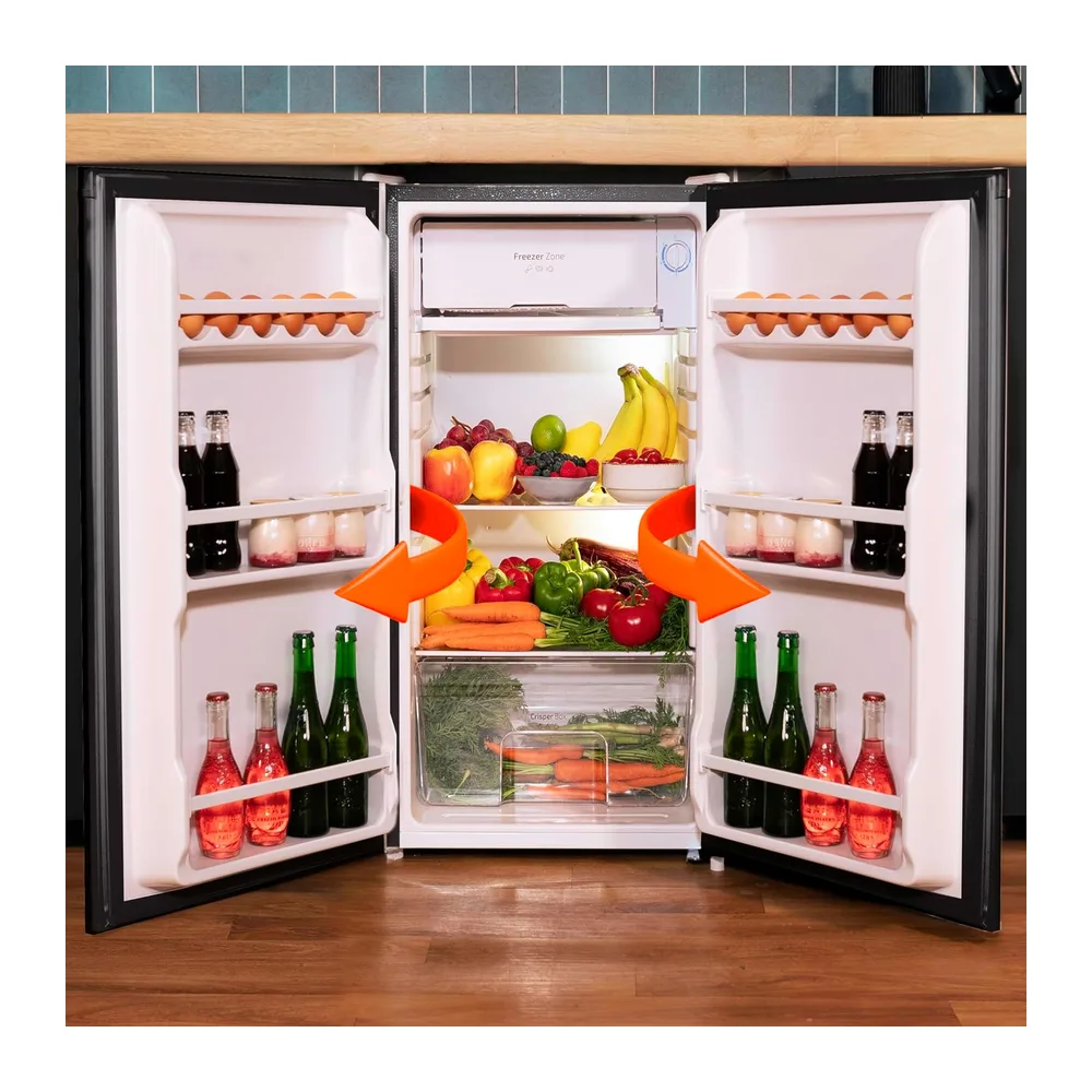 Cecotec Nevera Pequeña Frigorífico Mini Retro 91L 1 Puerta Bolero Coolmarket TT Origin 90 Black E. — 4