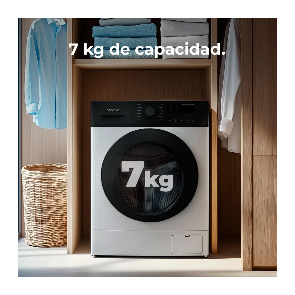Cecotec Lavadora 7 Kg Carga Frontal Bolero Dresscode 7150 Inverter A. 1400 RPM — 2