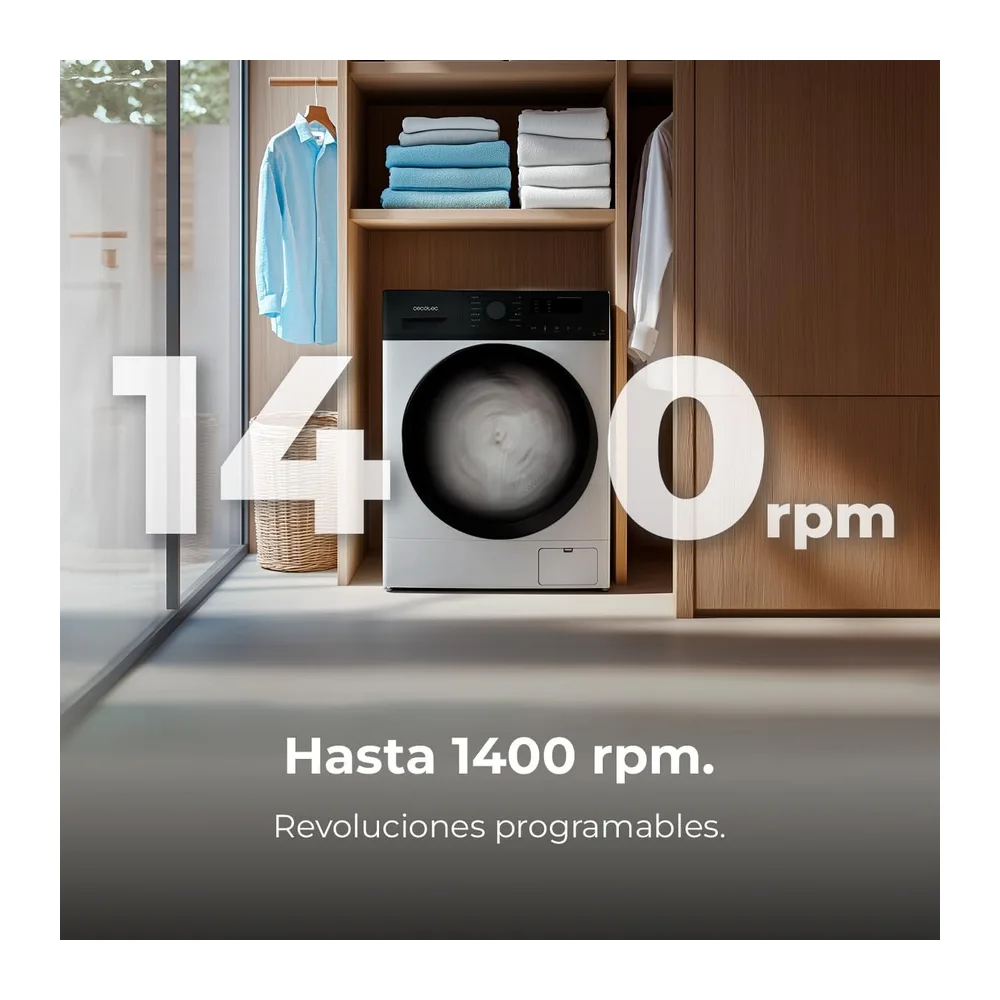Cecotec Lavadora 7 Kg Carga Frontal Bolero Dresscode 7150 Inverter A. 1400 RPM — 3