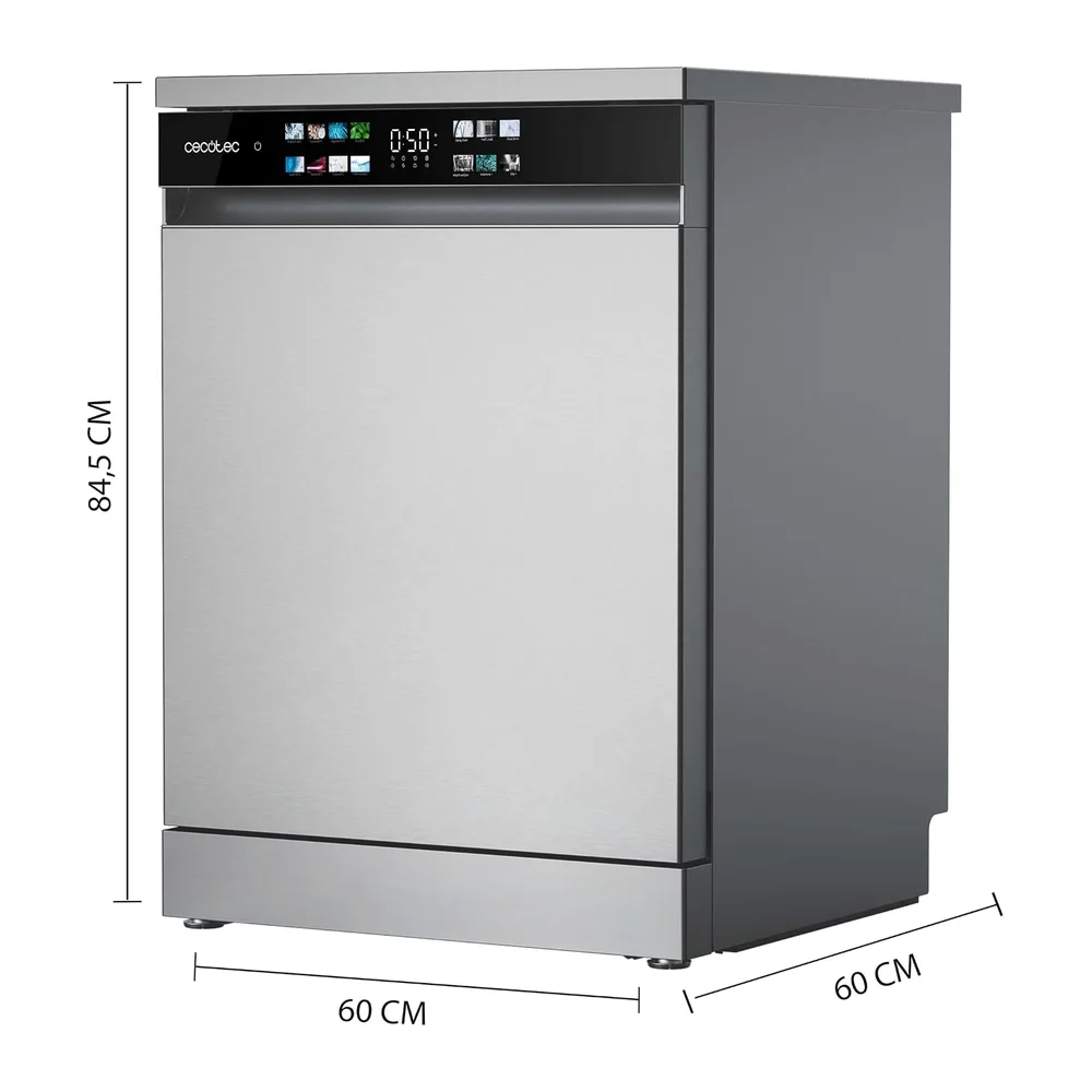 Cecotec Lavavajillas 60 cm Libre Instalación Bolero Aguazero 6210 Inox D. 15 Cubiertos — 2