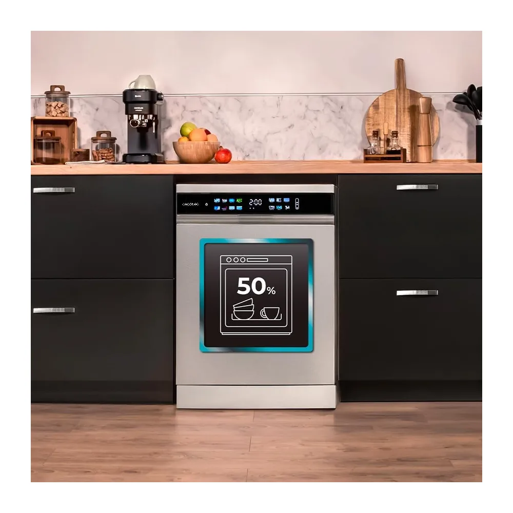Cecotec Lavavajillas 60 cm Libre Instalación Bolero Aguazero 6210 Inox D. 15 Cubiertos — 5