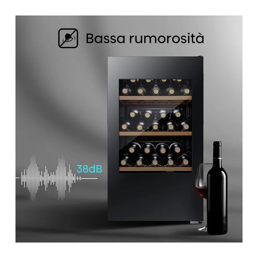 Hisense RW12D4NWG0 - Vinoteca 93 Litros G-Class 30 botellas, Puerta Reversible,Total No Frost [Clase de — 5