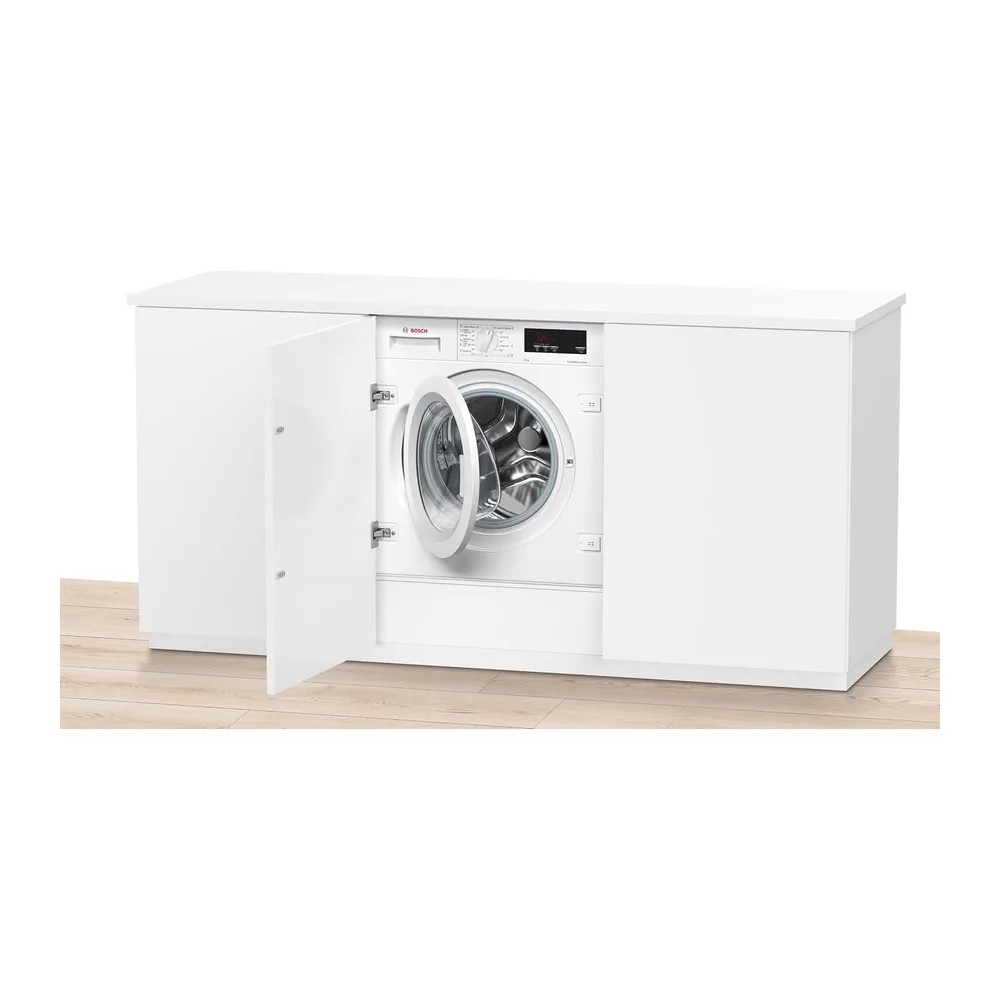 Bosch Lavadora Integrable, 60 cm, 8 kg, Serie 6, EcoSilence, Blanco, WIW24307ES [Clase de eficiencia — 5
