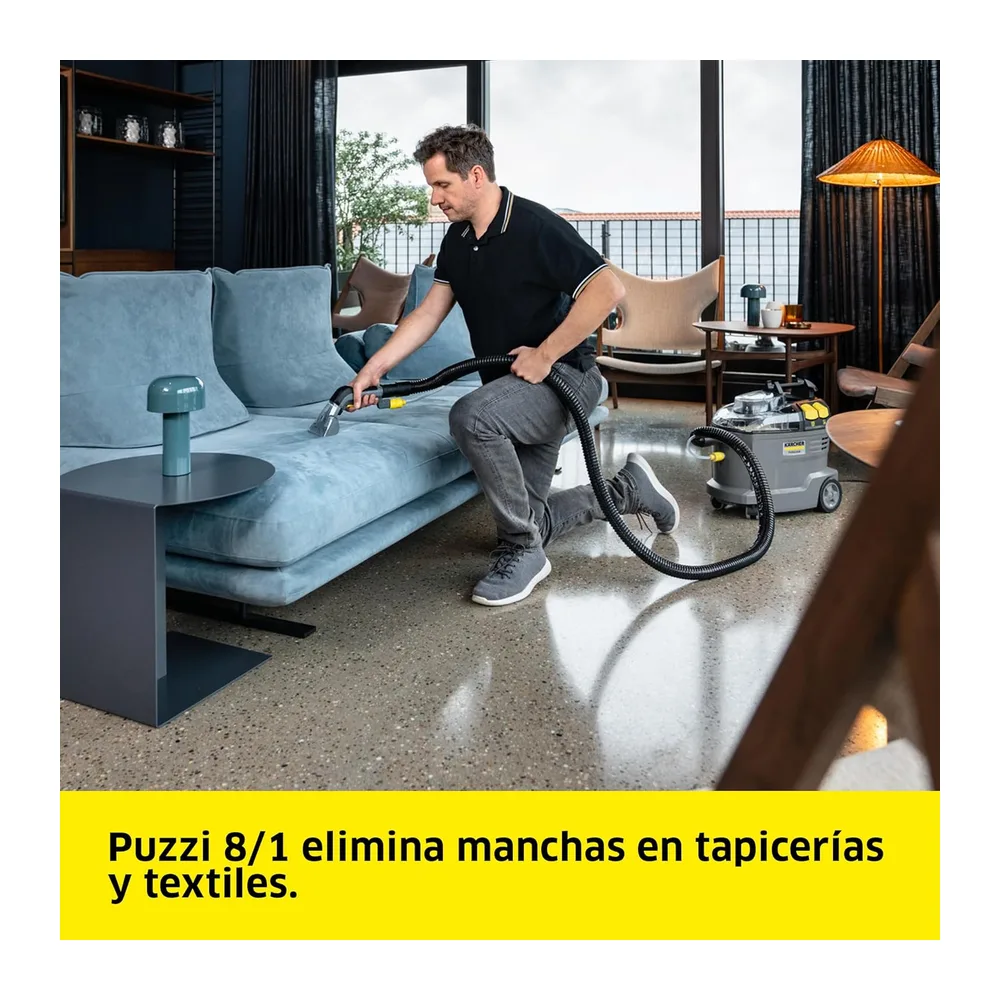 Kärcher Lava-aspiradora Puzzi 8/1, para tapicerías y superficies textiles, depósito: 8 l, caudal de — 2