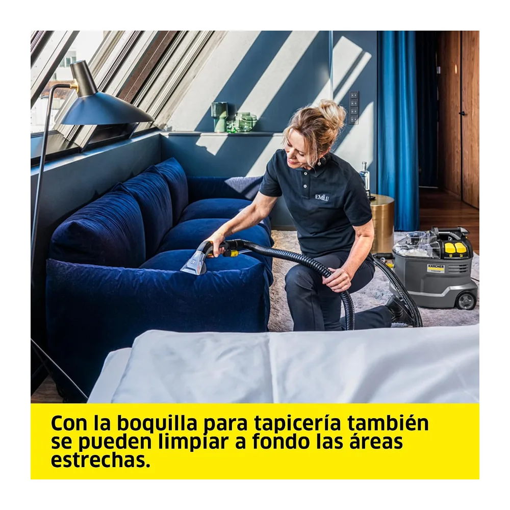 Kärcher Lava-aspiradora Puzzi 8/1, para tapicerías y superficies textiles, depósito: 8 l, caudal de — 5
