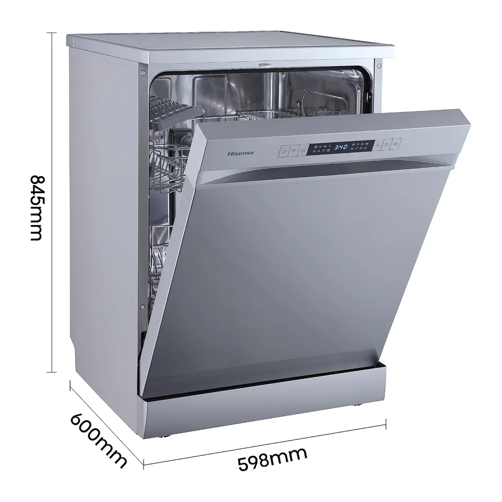 Hisense HS622E10X - Lavavajillas, Capacidad para 13 servicios, 60 cm, Programa ECO, Silencioso, 2, Filtro — 2