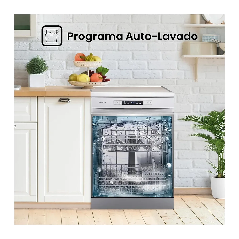 Hisense HS622E10X - Lavavajillas, Capacidad para 13 servicios, 60 cm, Programa ECO, Silencioso, 2, Filtro — 6