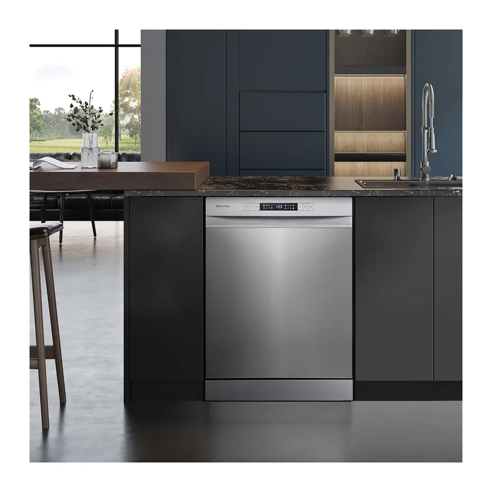 Hisense HS623D10X - Lavavajillas Independiente 60 cm, 3º Bandeja, Bajo consumo, 14 Cubiertos, 7 Programas, 47 — 5