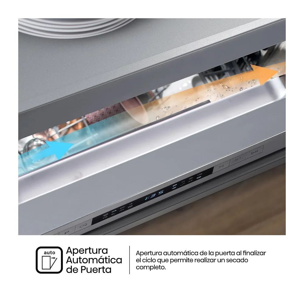 Hisense HS623D10X - Lavavajillas Independiente 60 cm, 3º Bandeja, Bajo consumo, 14 Cubiertos, 7 Programas, 47 — 6