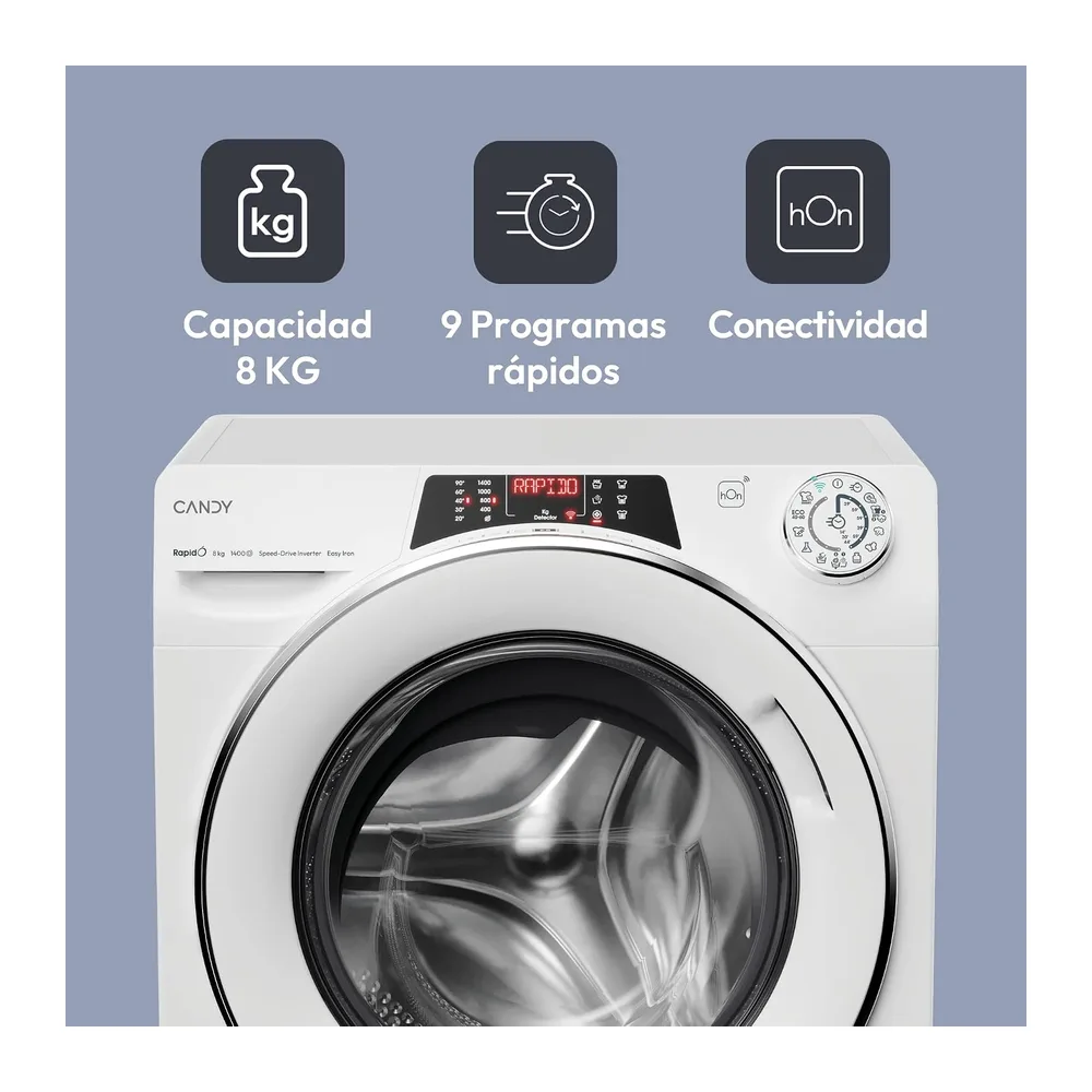 Candy RapidO RO1486DWMCT/1-S Lavadora 8 KG — 4