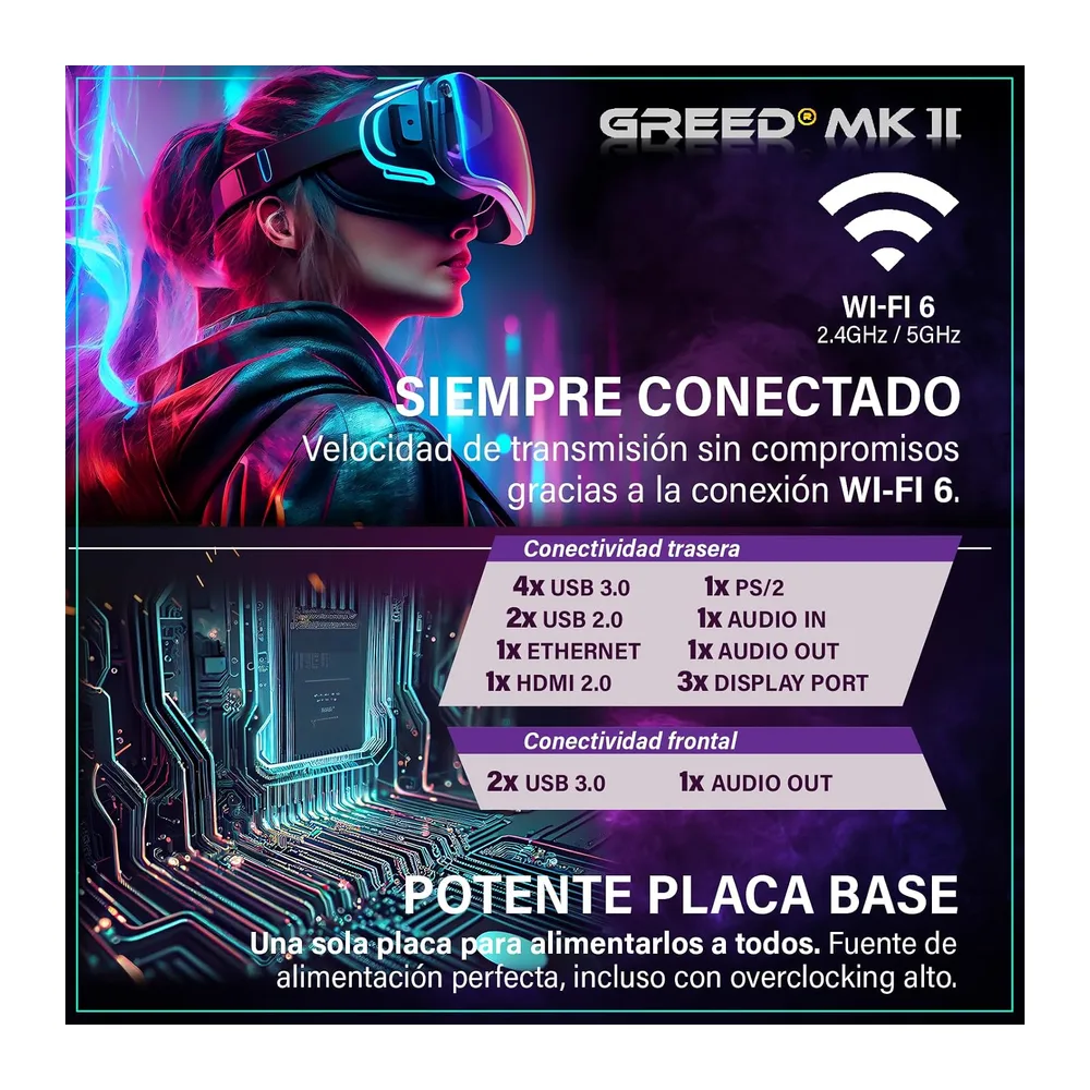 Greed® MK2 - Gaming PC - AMD Ryzen 7 5700X - AMD Radeon RX 9060 XT (8GB) — 6