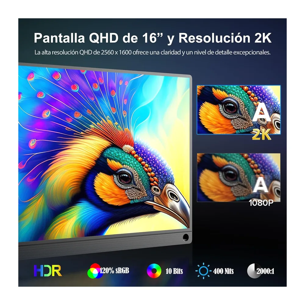 UPERFECT 16 Pulgadas 2K 120Hz Monitor Portátil — 2