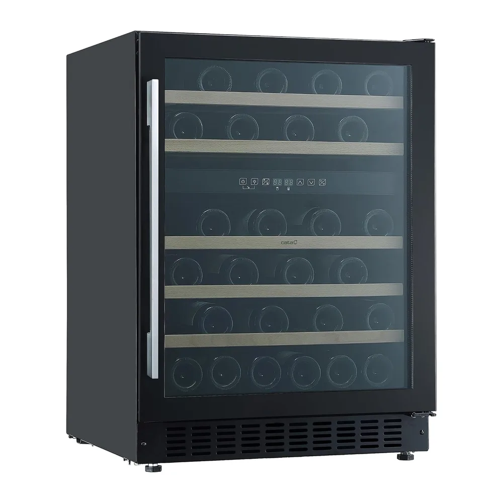 Cata Vinoteca VI 59082 BK No Frost, Capacidad 46 Botellas, Control Electrónico de Temperatura, Panel Touch,