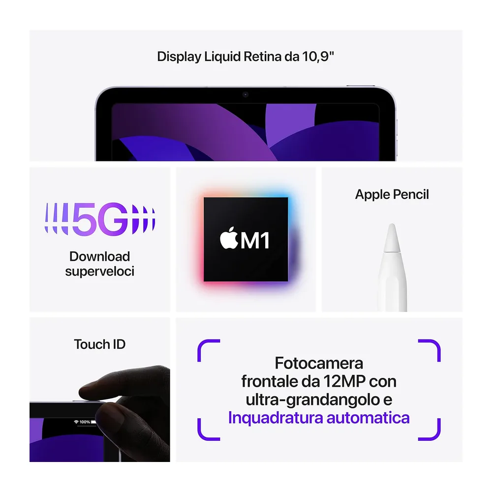 Apple 2022 iPad Air (10.9-Pulgadas, Wi-Fi + Cellular, 256 GB) - Gris Espacial (Reacondicionado) — 4