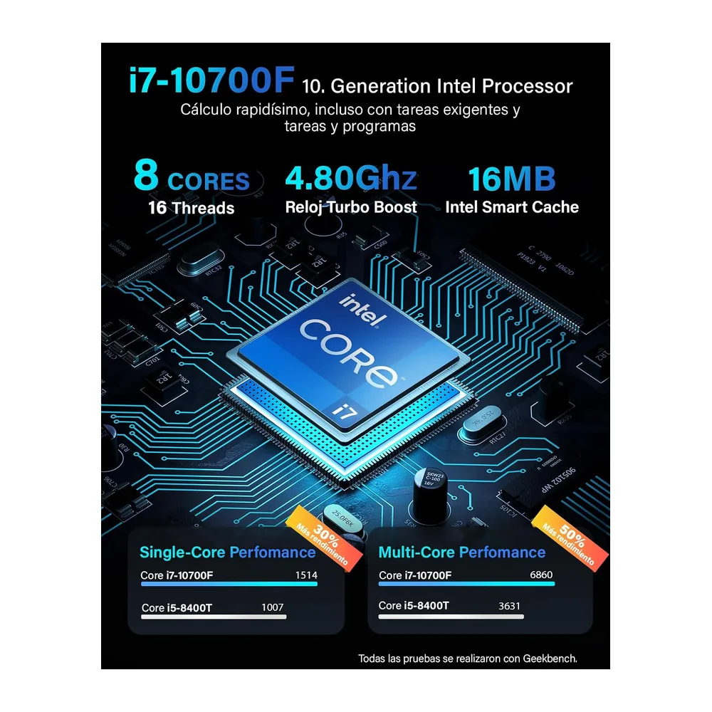 Greed® Multimedia V2 PC con Intel Core i7 10700 — 2