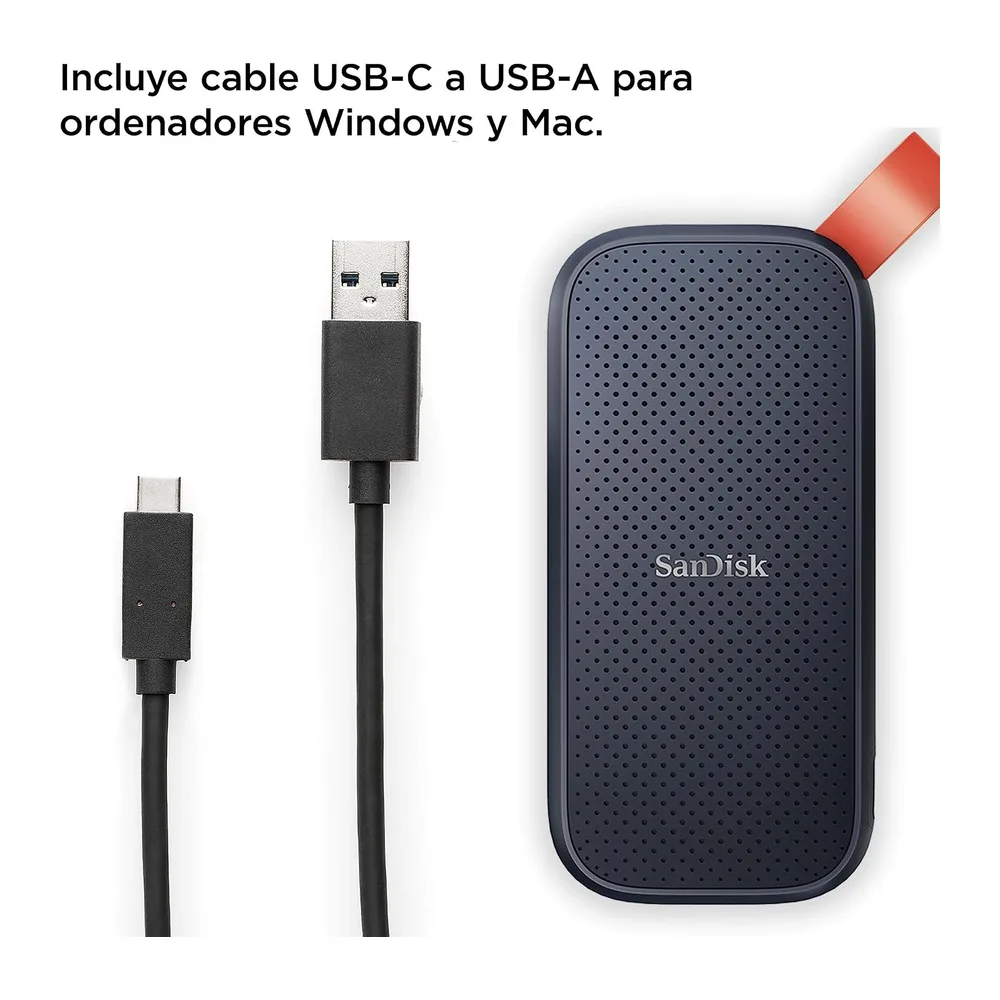 SanDisk SSD Externo Portátil 2 TB (Disco duro externo SSD con velodidad de lectura de hasta 800 MB/s — 3