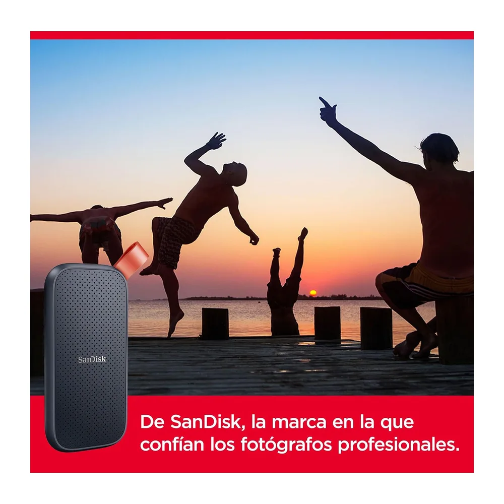 SanDisk SSD Externo Portátil 2 TB (Disco duro externo SSD con velodidad de lectura de hasta 800 MB/s — 6