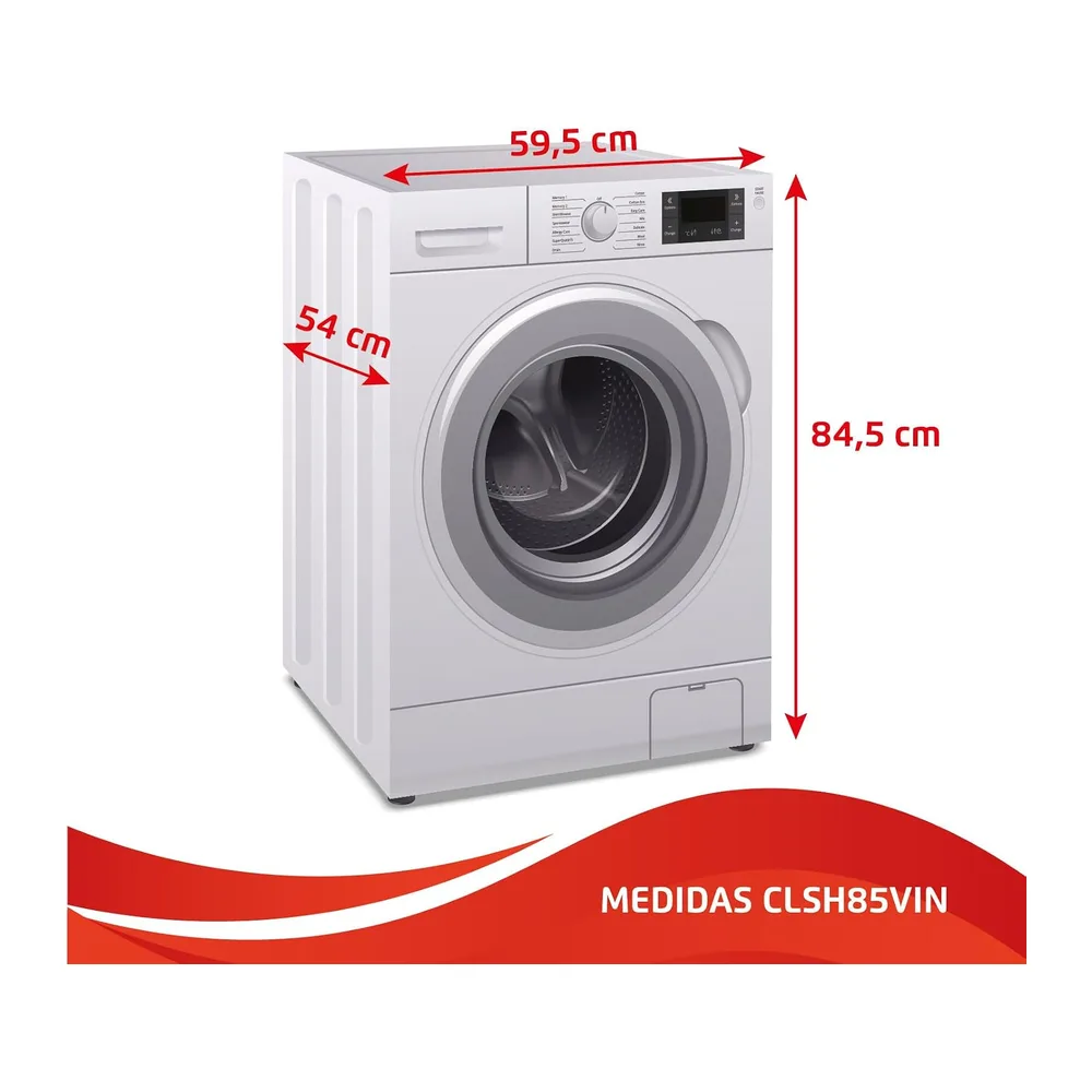 Corberó - Lavadora Secadora Carga Frontal | CLSH85VIN | 8 Kg lavado y 5 Kg secado | 1400 RPM | 15 Programas | — 3