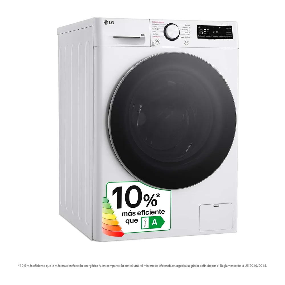 LG F4WR6010A1W - Lavadora Inteligente, 10kg, AI Direct Drive, 1400rpm, Carga Frontal, Clasificación A, — 3