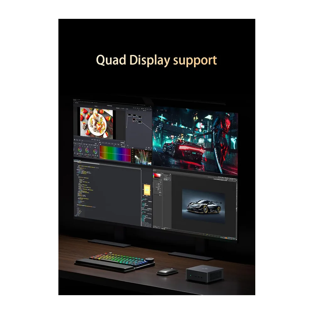 MINISFORUM Venus UM790 Pro Mini PC AMD Ryzen 9 7940HS hasta 5,2 GHz con AMD Radeon 780M — 4