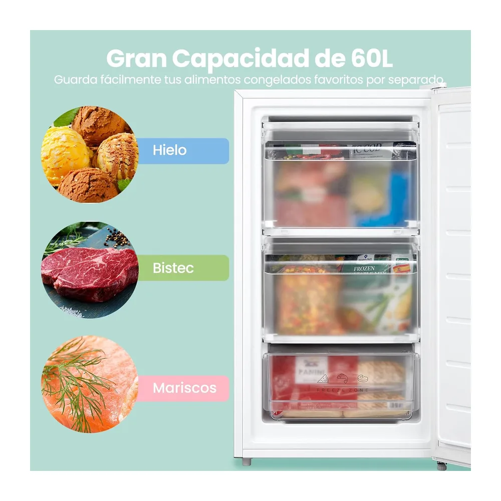 COMFEE' 60L Congelador Vertical para Cocina Pequeña — 2