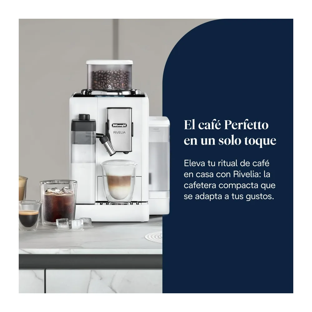 De'Longhi Rivelia - Cafetera Superautomática 16 Bebidas Blanco — 2