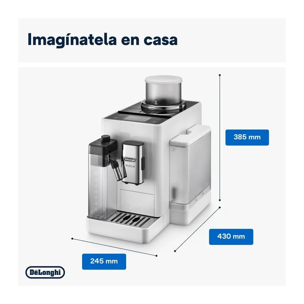 De'Longhi Rivelia - Cafetera Superautomática 16 Bebidas Blanco — 3
