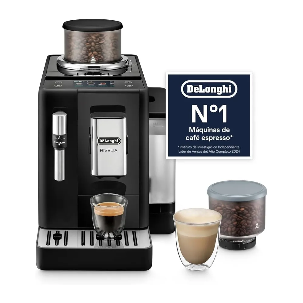 De'Longhi Rivelia - Cafetera Superautomática 8 Bebidas Negro