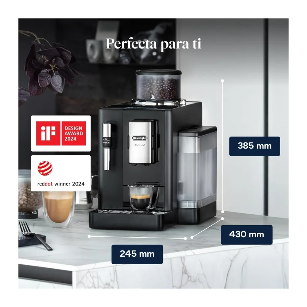 De'Longhi Rivelia - Cafetera Superautomática 8 Bebidas Negro — 4