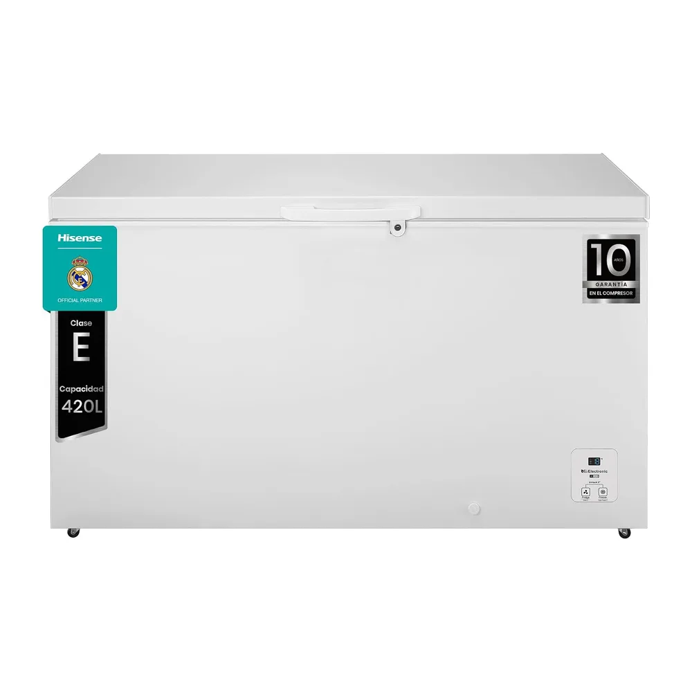 Hisense FT546D4AWLYE - Arcón Congelador Horizontal, Cesta con Asa, Tecnología Inverter, Control Electrónico
