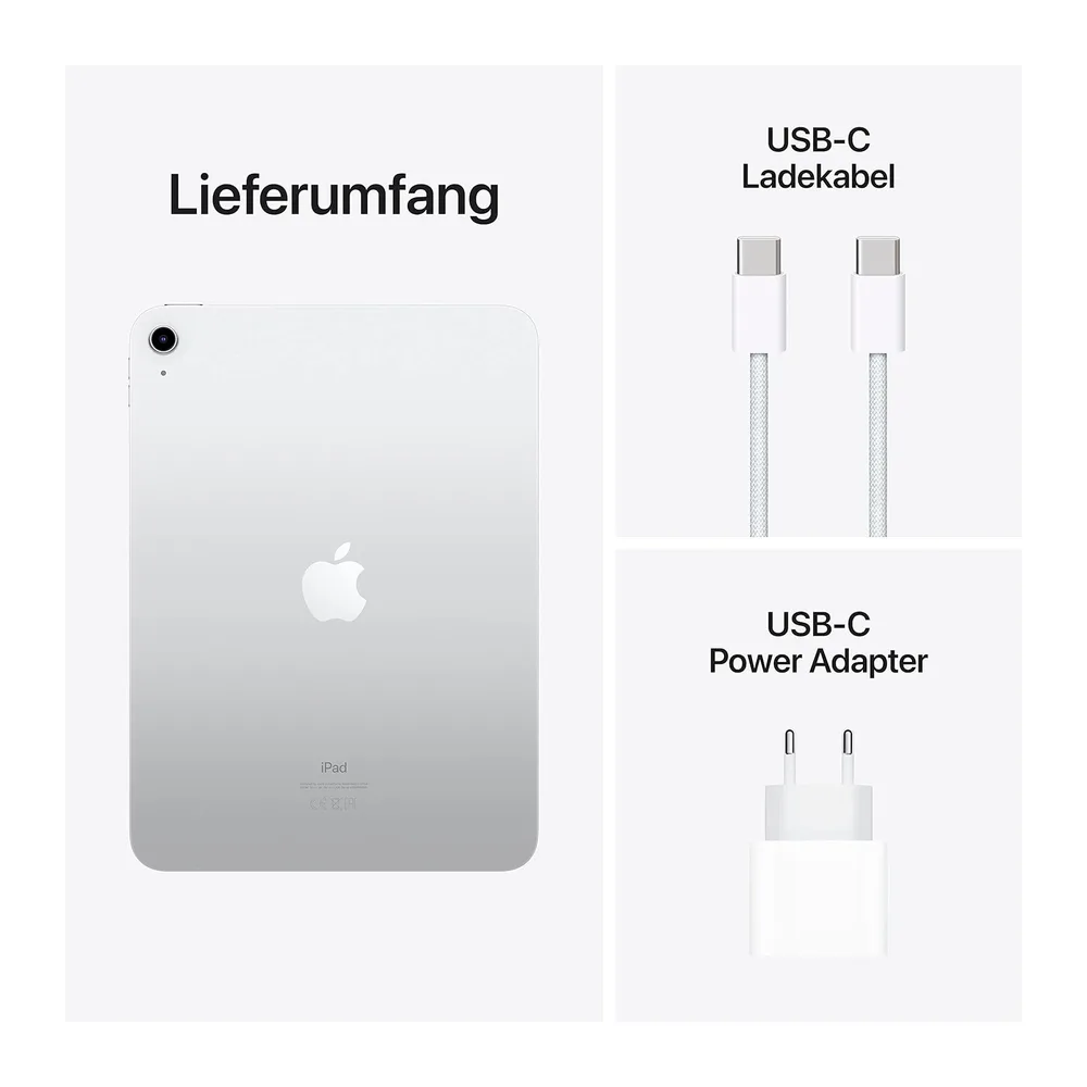 Apple iPad (10.ª Generación, 10.9-Pulgadas, 2022), 64GB, Wi-Fi, Plata (Reacondicionado) — 5