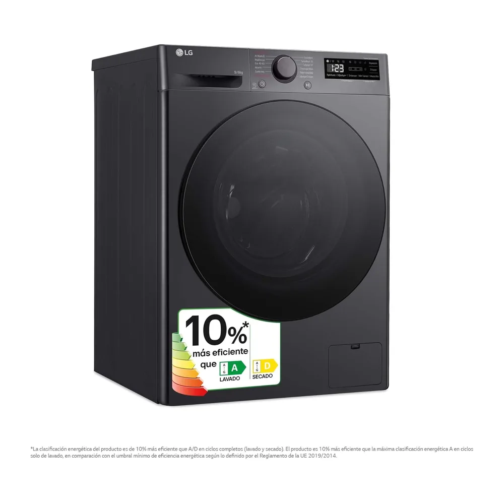 LG F4DR6009AGM - Lavadora Secadora Inteligente, 9/6kg, AI Direct Drive, 1400rpm, Carga Frontal, TurboWash — 3