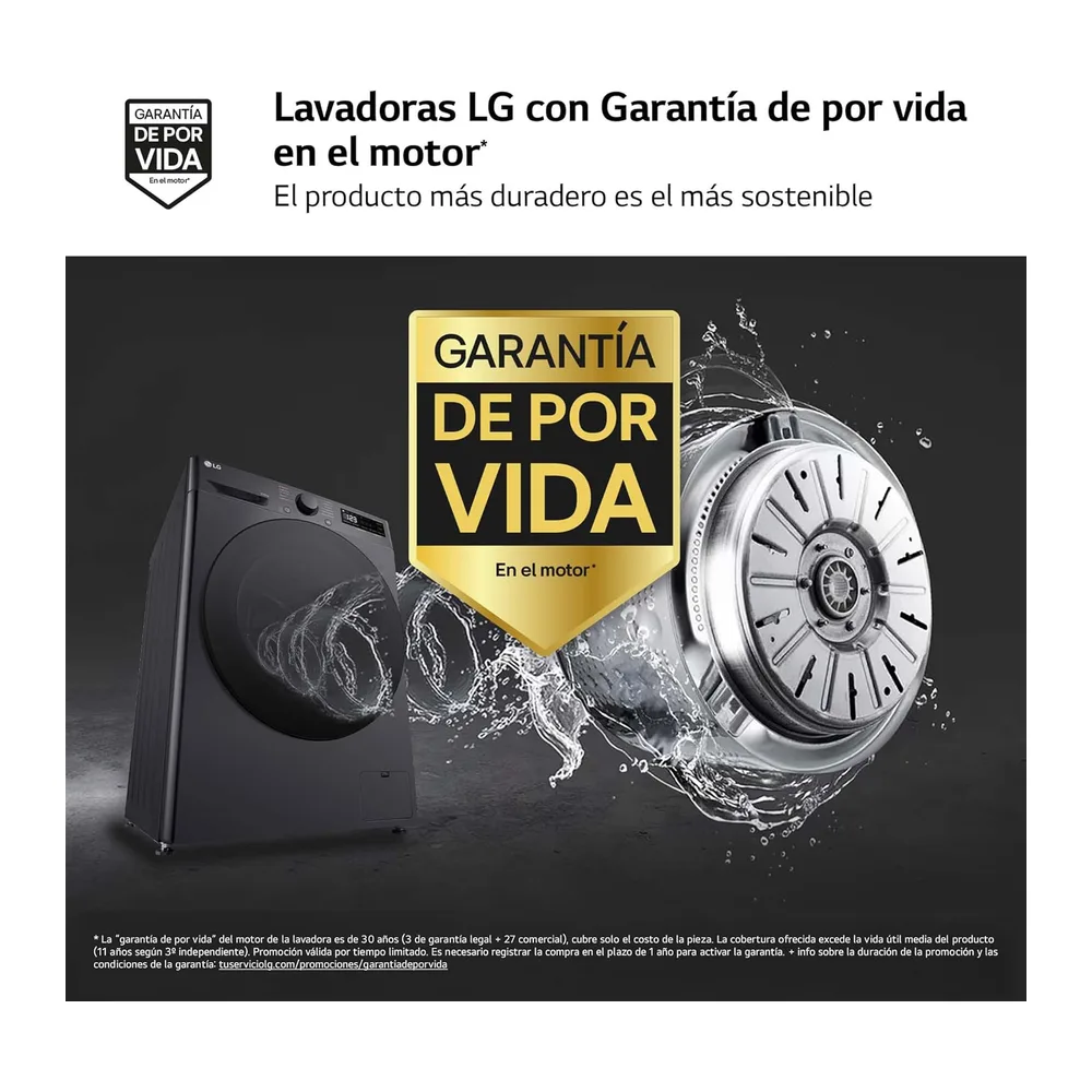 LG F4DR6009AGM - Lavadora Secadora Inteligente, 9/6kg, AI Direct Drive, 1400rpm, Carga Frontal, TurboWash — 6