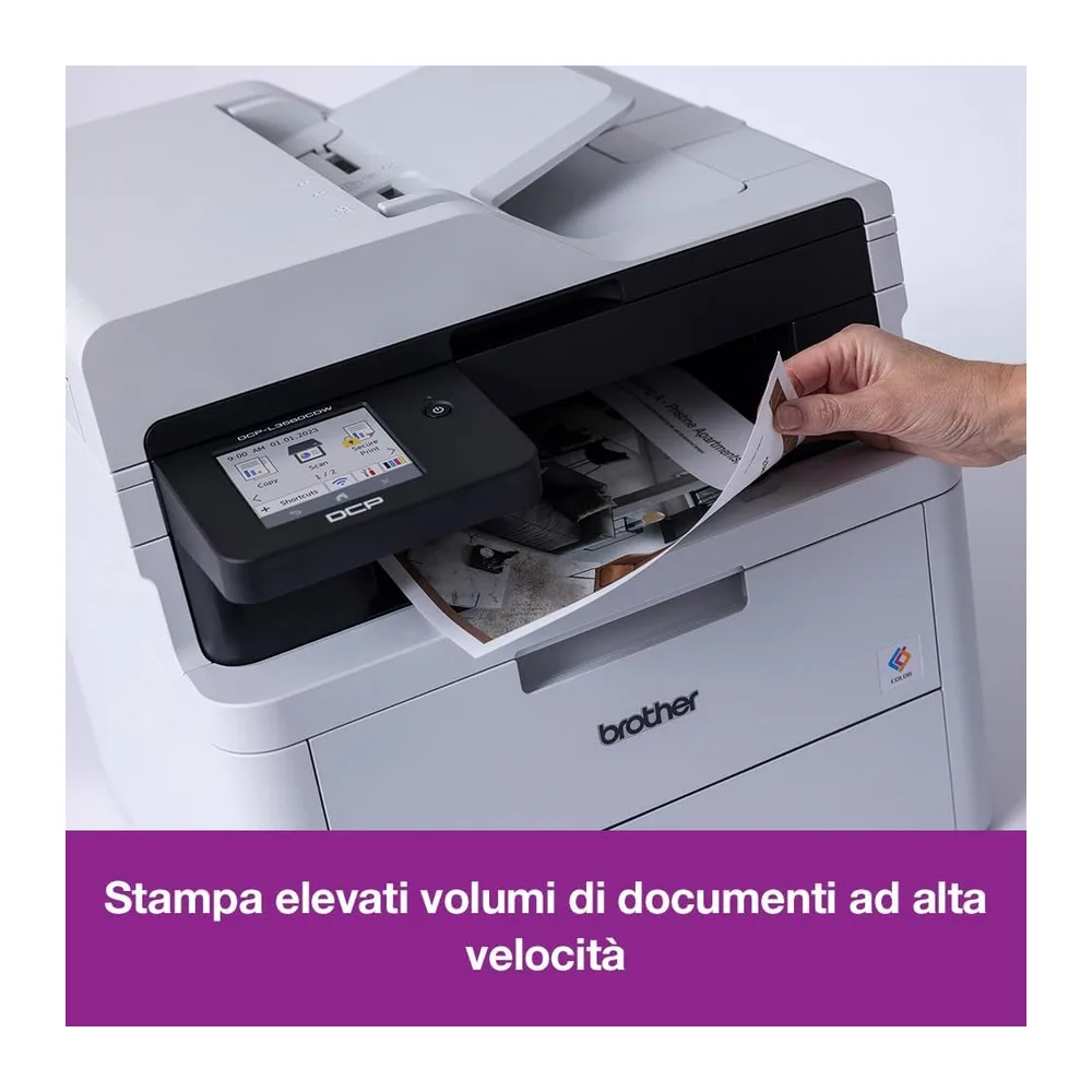 Brother DCPL3560CDW, Impresora multifunción láser LED Color WiFi con alimentador de Documentos de 50 Hojas e — 5