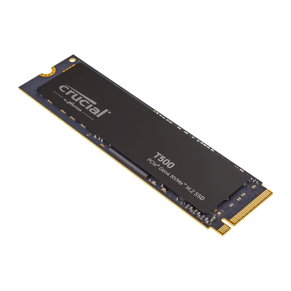 Crucial T500 SSD 1TB PCIe Gen4 NVMe M.2, hasta 7300 MB/s, TLC NAND, Compatible con Ordenador Portátil y de