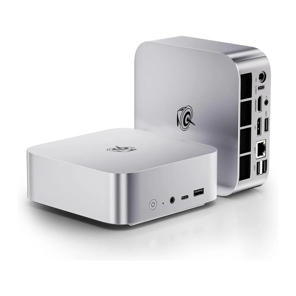 Beelink Mini PC SER8, AMD Ryzen 7 8745HS (8C/16T, hasta 4,9 GHz), 32 GB de RAM DDR5, SSD M.2 PCIe 4.0 de 512