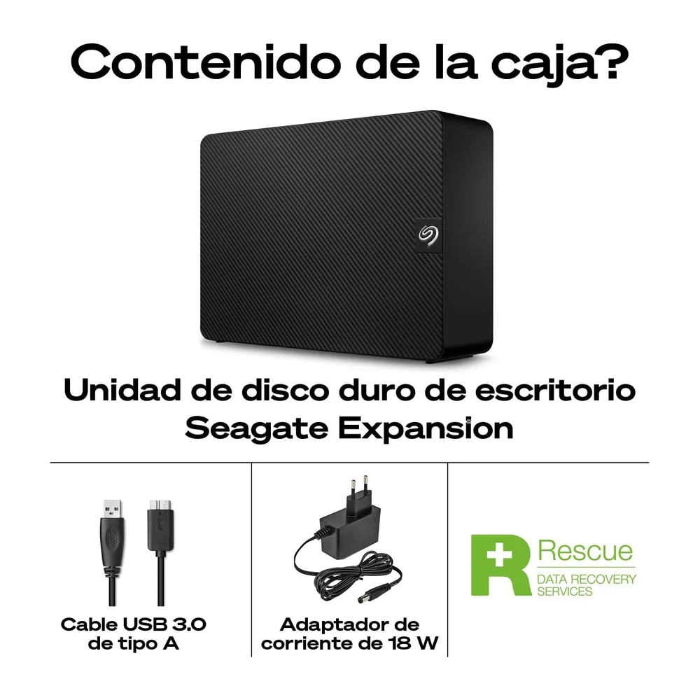 Seagate Expansion Desktop 24TB, Unidad De Disco Duro Externa HDD, 3.5 Pulgadas, USB 3.0, PC & Notebook, — 4